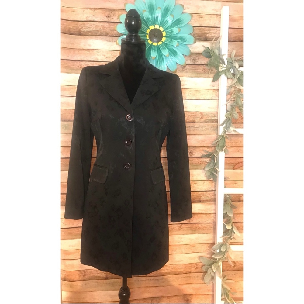 Bebe Black Button Down Pea Coat Size 8